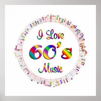 I Love 60's Music Poster