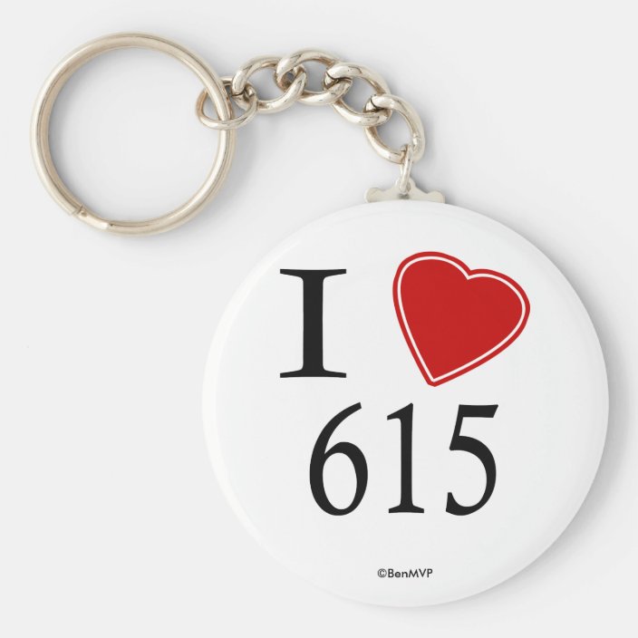 I Love 615 Nashville Key Chain