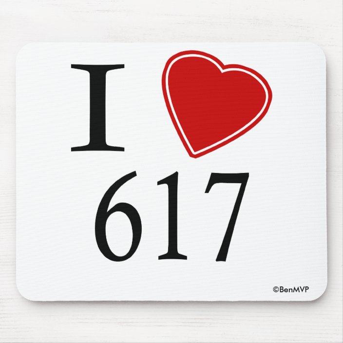 I Love 617 Boston Mousepad