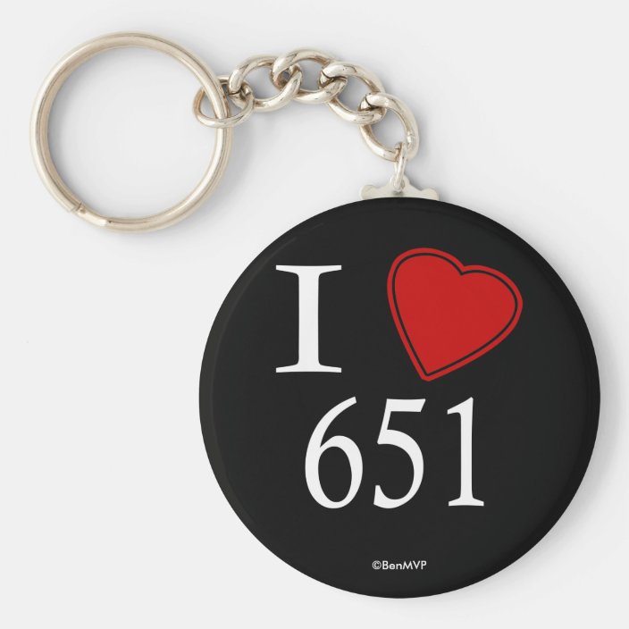 I Love 651 St. Paul Key Chain