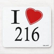I Love 216 Cleveland Mouse Pad