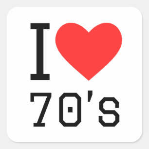 I love 70s square sticker