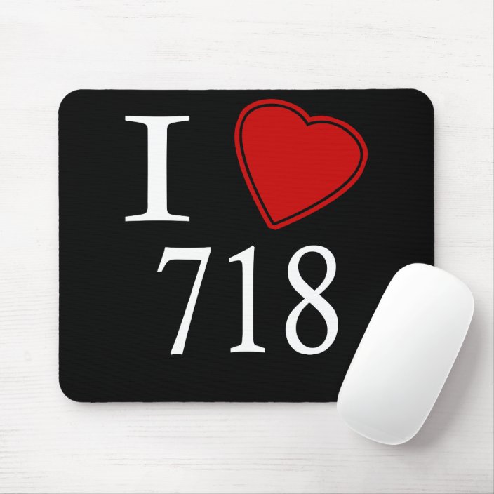 I Love 718 Brooklyn Mouse Pad