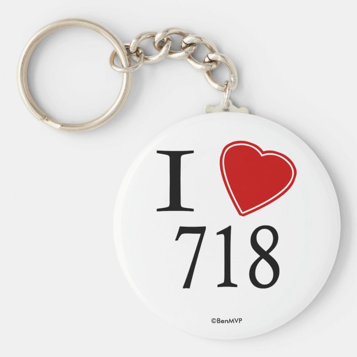 I Love 718 Queens Key Chain