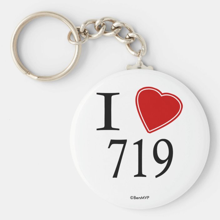 I Love 719 Colorado Springs Keychain