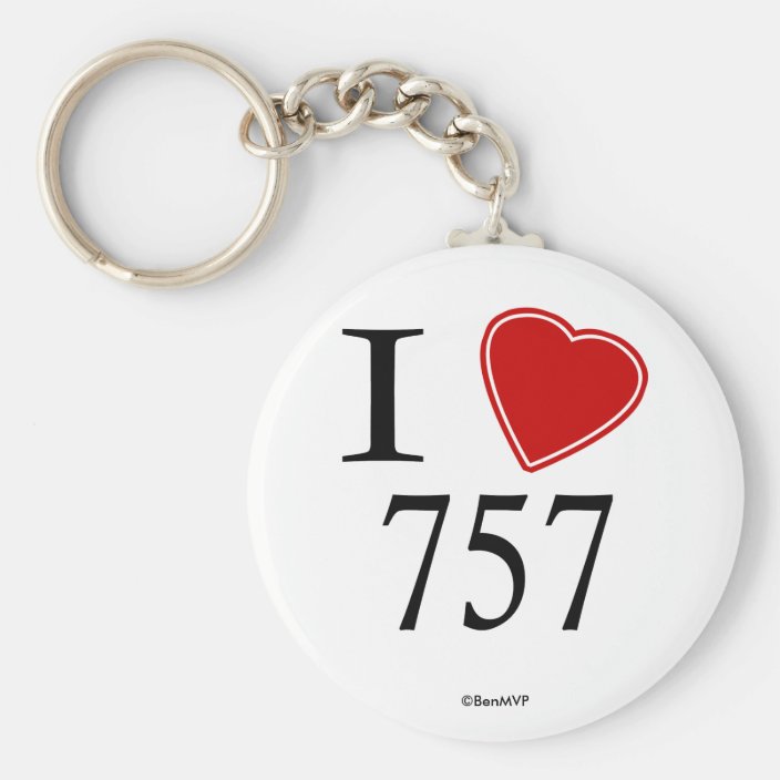 I Love 757 Norfolk Keychain