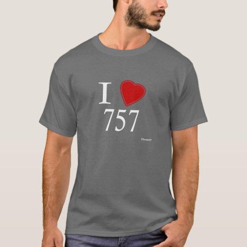 I Love 757 Virginia Beach T_Shirt