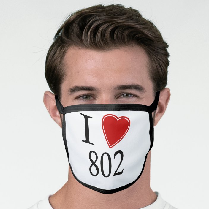 I Love 802 Montpelier Face Mask