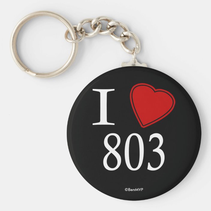 I Love 803 Columbia Key Chain