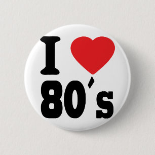 I Love 80 ´s Button