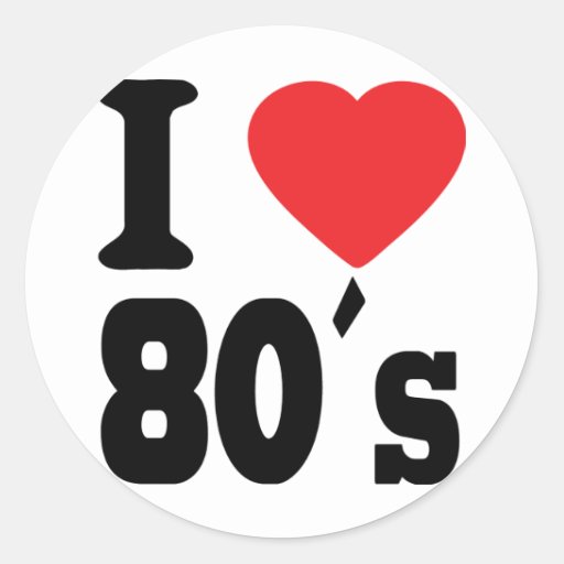 I Love 80 ´s Sticker | Zazzle