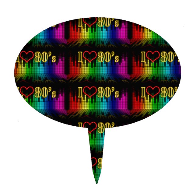 i love 80s cake topper (Front)