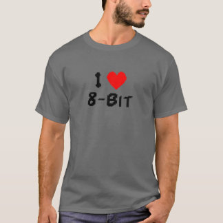 I LOVE 8-BIT - Classic Old School Retro Aficionado T-Shirt