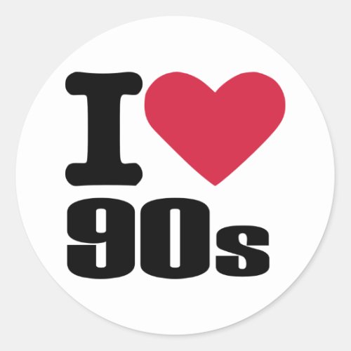 I love 90s classic round sticker