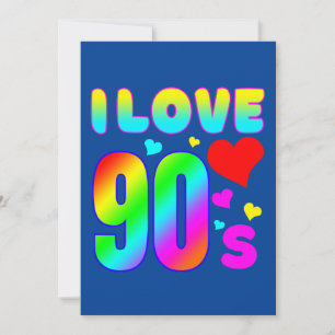 i love 90s invitation