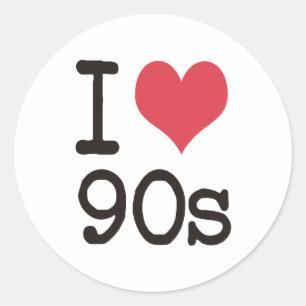 I Love 90s Products & Designs! Classic Round Sticker