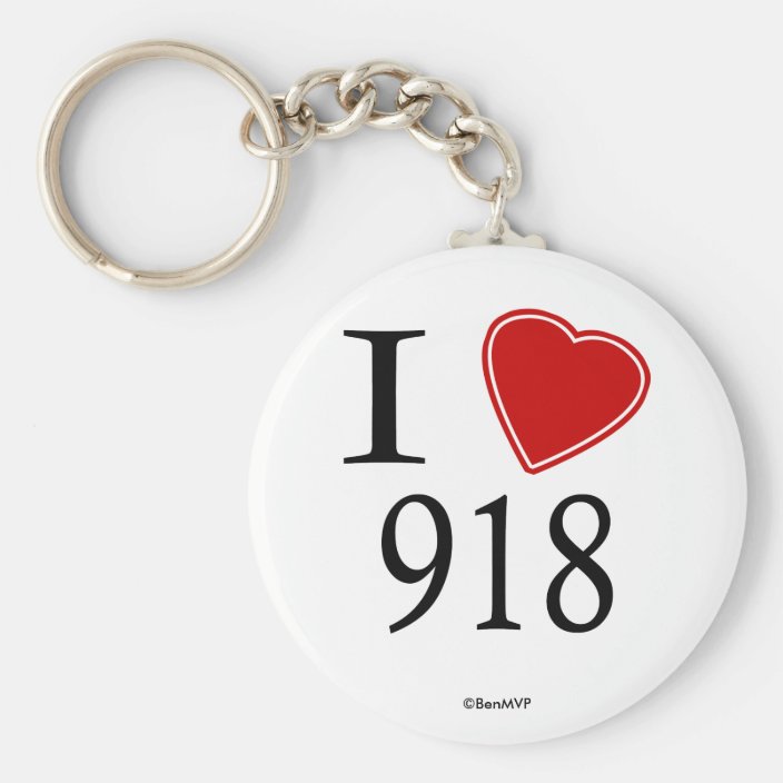 I Love 918 Tulsa Key Chain