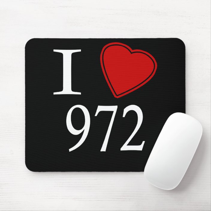 I Love 972 Garland Mouse Pad