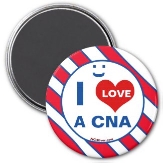I Love A CNA Smile Fun Magnet