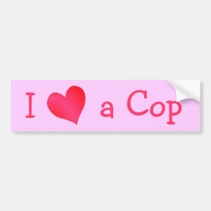 I Love a Cop Bumper Sticker