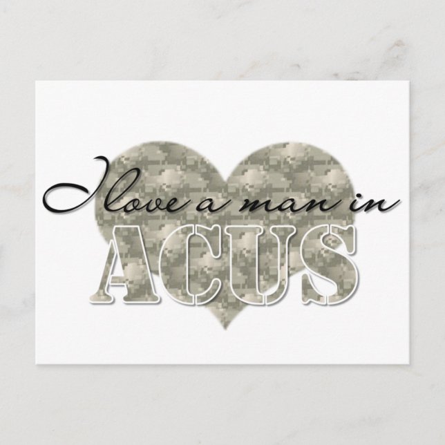 I love a man in ACU's Postcard (Front)