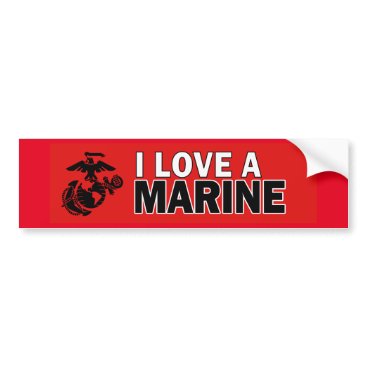 I Love a Marine Bumper Sticker I Love a Marine Bumper Sticker