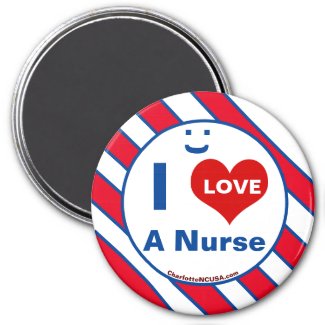 I Love A Nurse Smile Fun Magnet