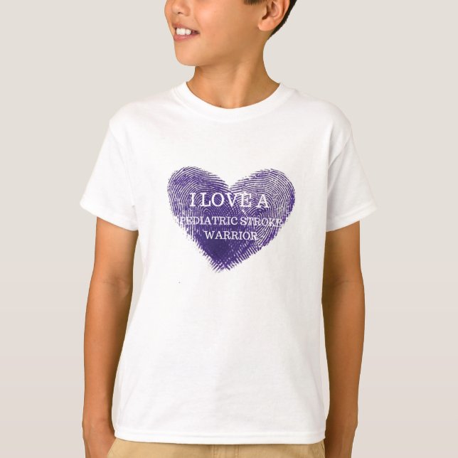 I love a pediatric stroke warrior Youth tshirt (Front)
