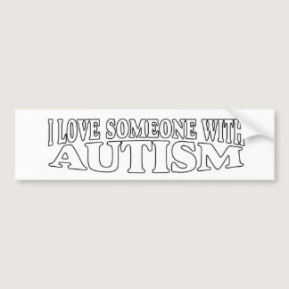 I love a person with autism bumper sticker