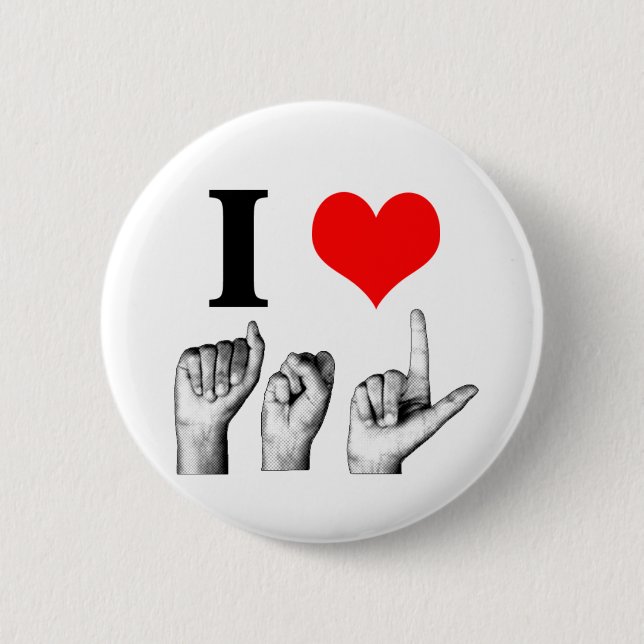 I Love A-S-L Button (Front)
