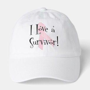 I Love A Survivor Breast Cancer Awareness Hat