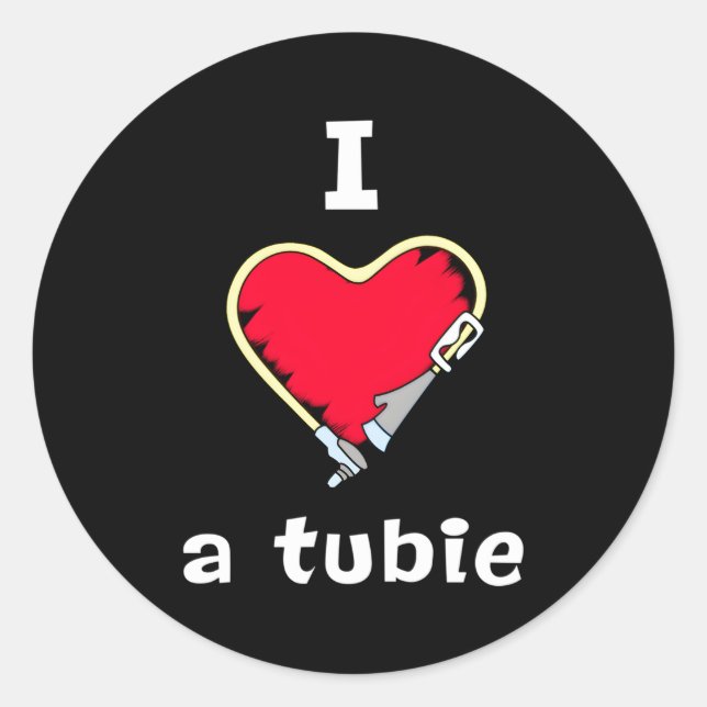 I Love A Tubie Feeding Tube Awareness Week Classic Round Sticker (Front)