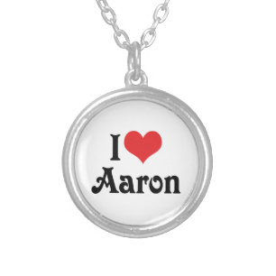 I Love Aaron Silver Plated Necklace