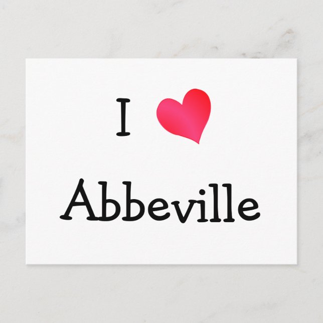 I Love Abbeville Postcard (Front)
