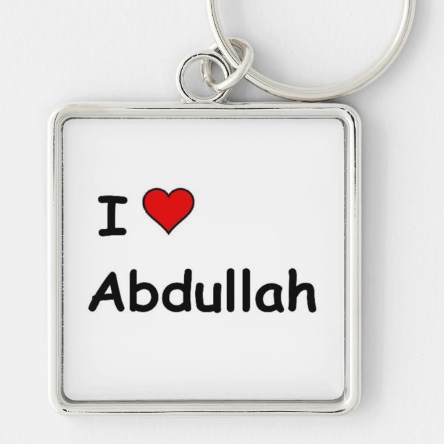 I Love Abdullah Keychain (Front)