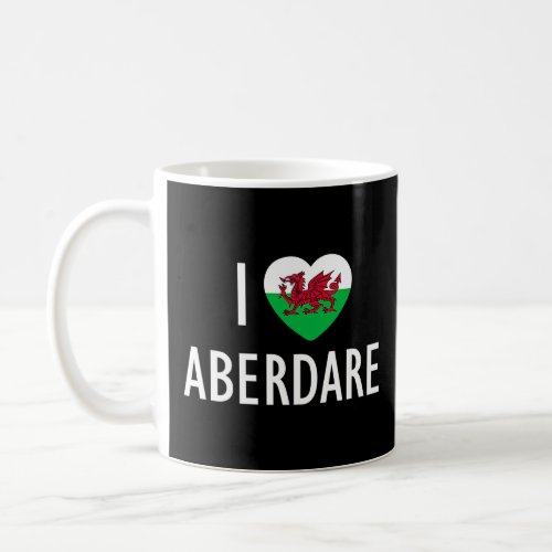 I Love Aberdare Wales Flag Heart Dragon Welsh  Coffee Mug