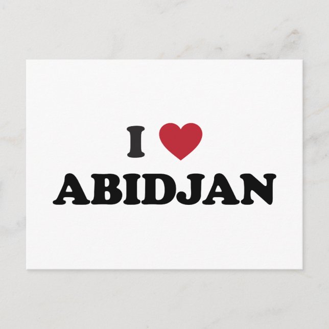 I Love Abidjan Ivory Coast Postcard (Front)