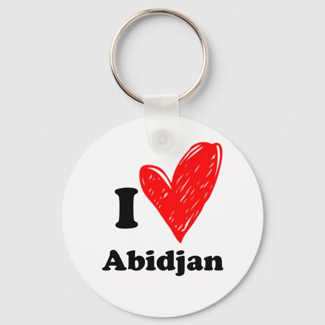 I love Abidjan Keychain (Front)