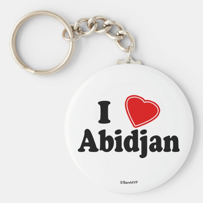 I Love Abidjan Keychain