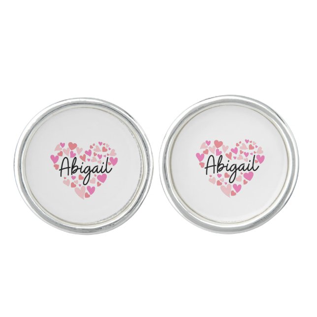 I love Abigail Cufflinks (Front)