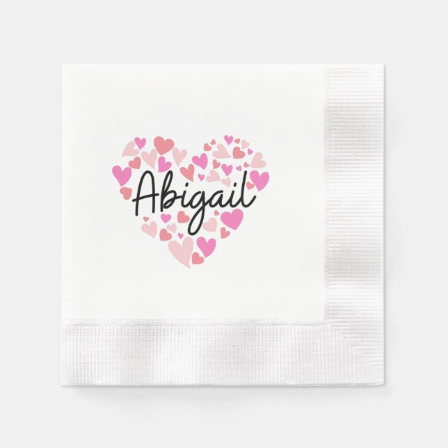 I love Abigail Napkins (Front)
