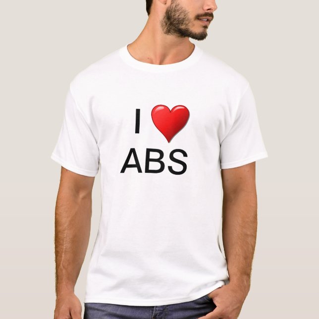 I Love ABS By Resign T-Shirt (Front)