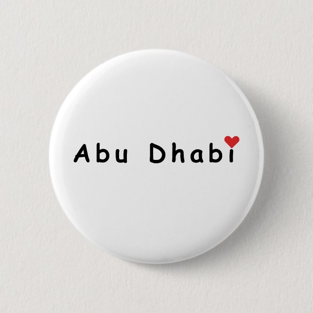 I love Abu Dhabi Button (Front)
