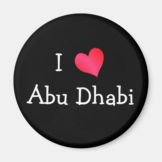 I Love Abu Dhabi Magnet (Front)