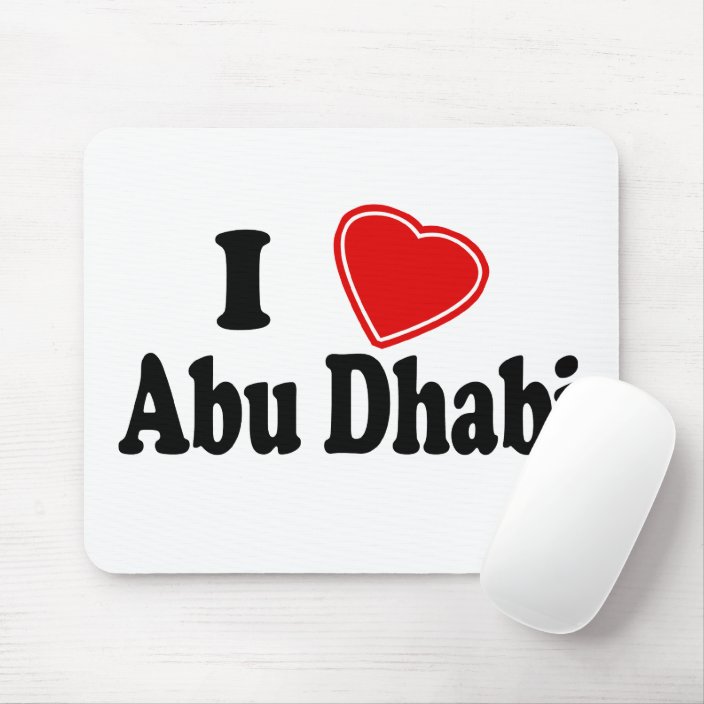 I Love Abu Dhabi Mouse Pad