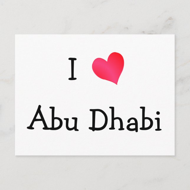 I Love Abu Dhabi Postcard (Front)