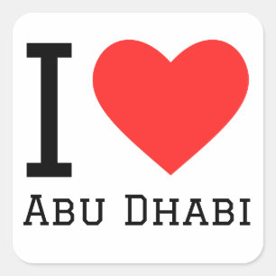 I love Abu Dhabi  Square Sticker