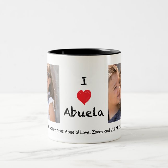 I love Abuela 2 Photo Customizable Mug (Center)