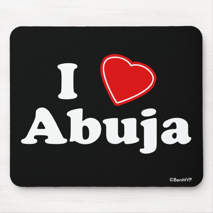 I Love Abuja Mouse Pad
