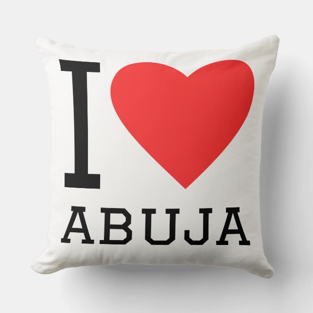 I love abuja throw pillow (Front)